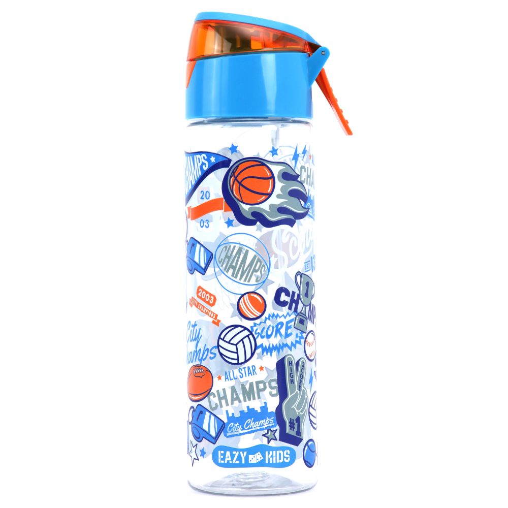 Eazy Kids - Soccer Tritan Water Bottle with Spray 750ml - Blue