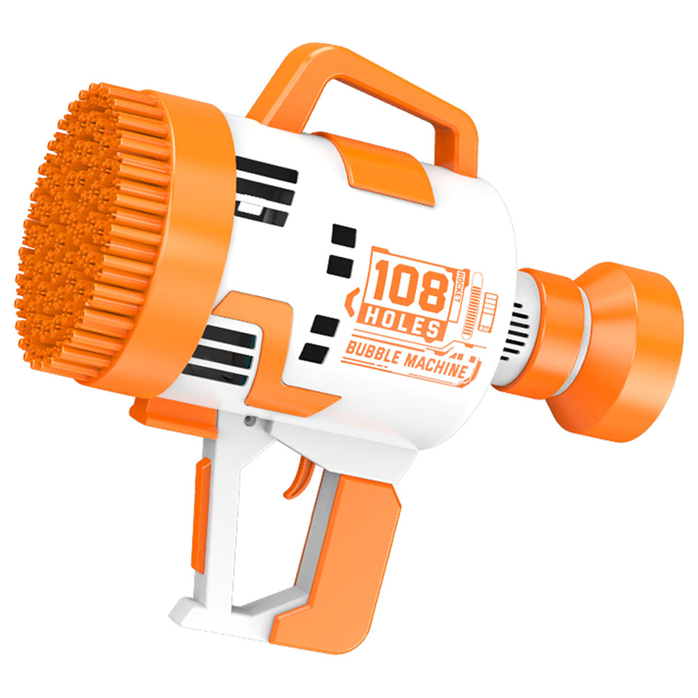 Little Story - 108 Holes Bubble Machine Gun with Light - Orange