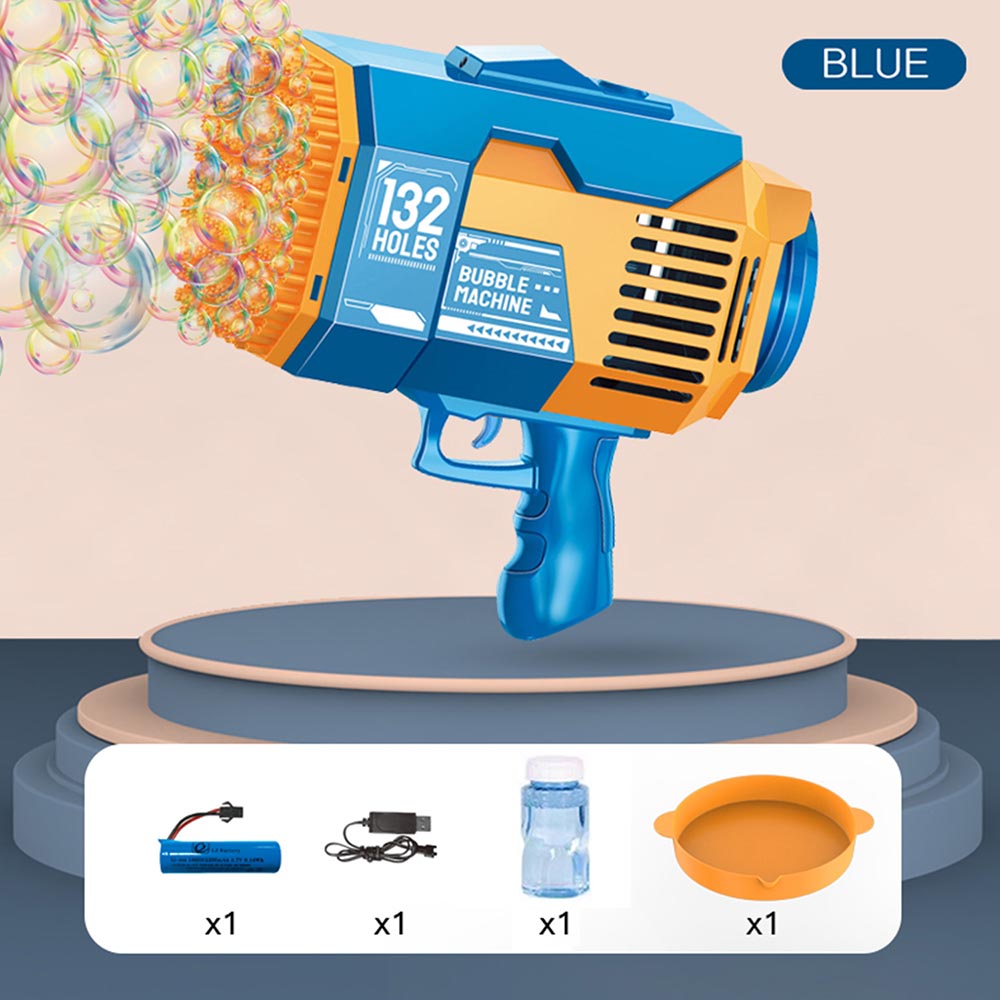 Little Story - 132 Holes Bubble Machine Gun with Light - Orange
