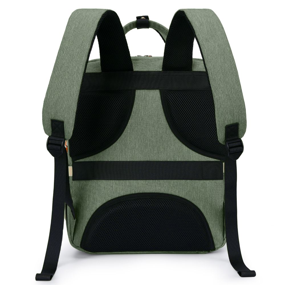 Little Story - 2-in-1 Diaper Backpack with Keychain & Hooks - Green