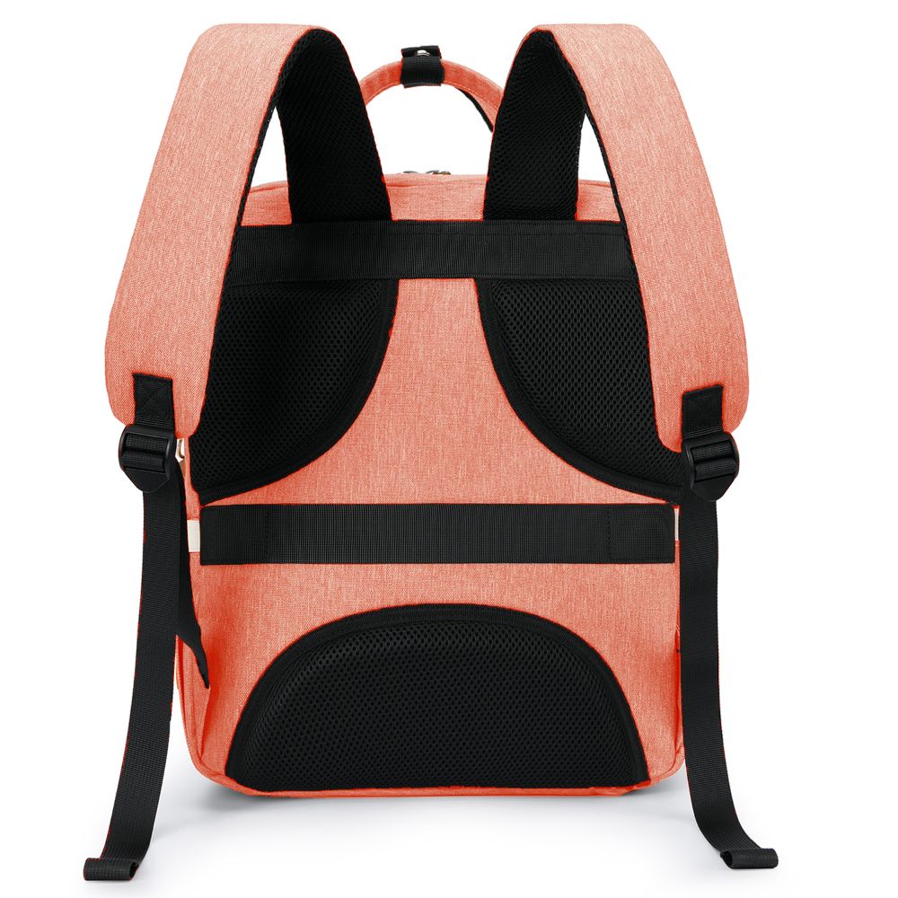 Little Story - 2-in-1 Diaper Backpack with Keychain & Hooks - Pink