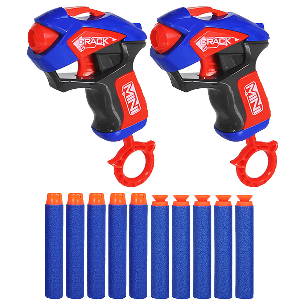 Little Story - Kids Mini Bullet Gun with 10 Bullets - Pack Of 2 - Blue
