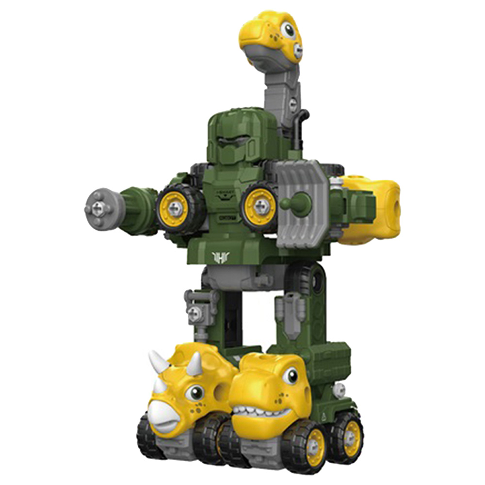 Little Story - 5-in-1 Dinosaur Robot Transformation Vehicle - Green