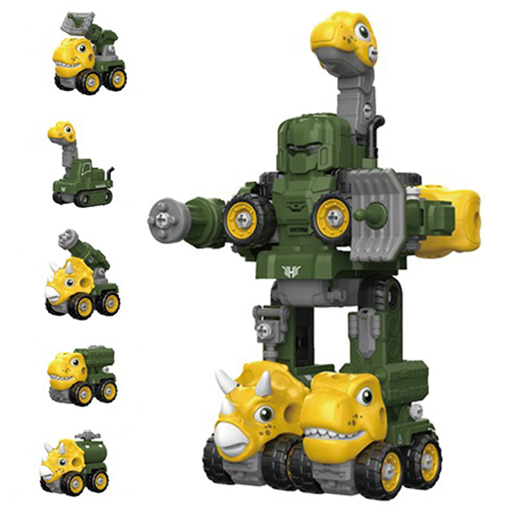 Little Story - 5-in-1 Dinosaur Robot Transformation Vehicle - Green