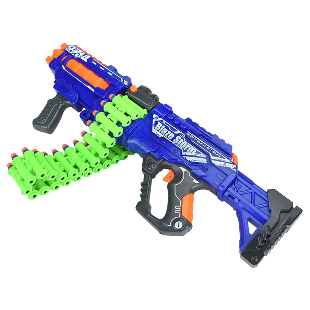 Little Story - Kids Bullet Gun with Bullets - 40Pcs - Blue/Green