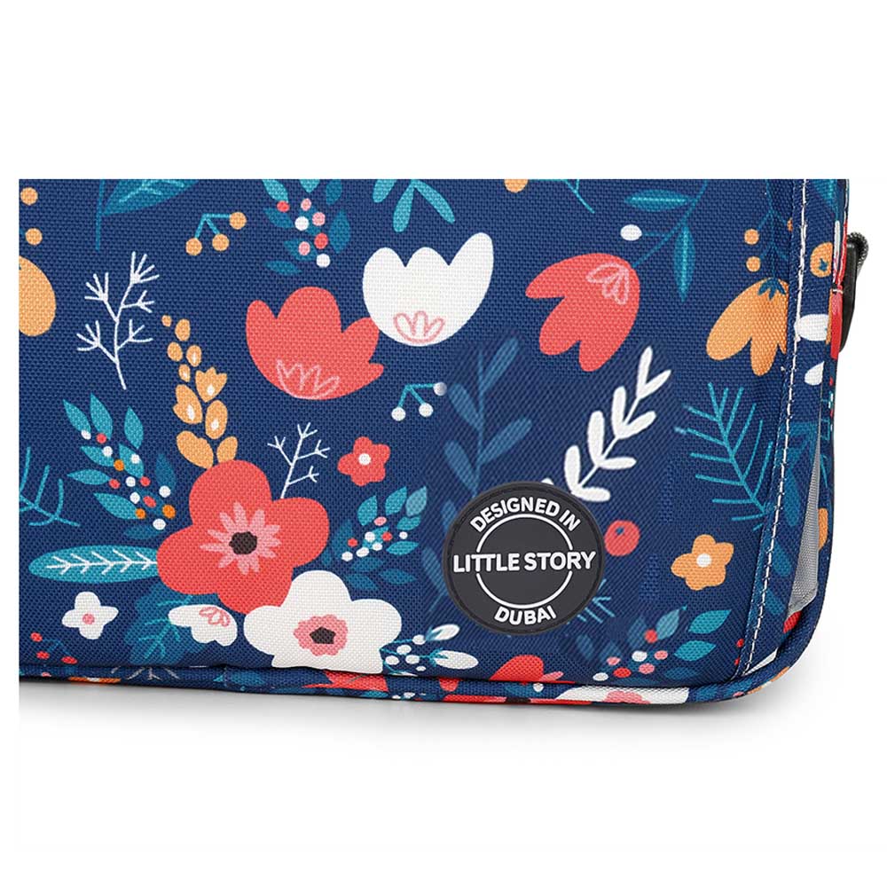 Little Story - Baby Diaper Changing Clutch Kit - Floret Blue