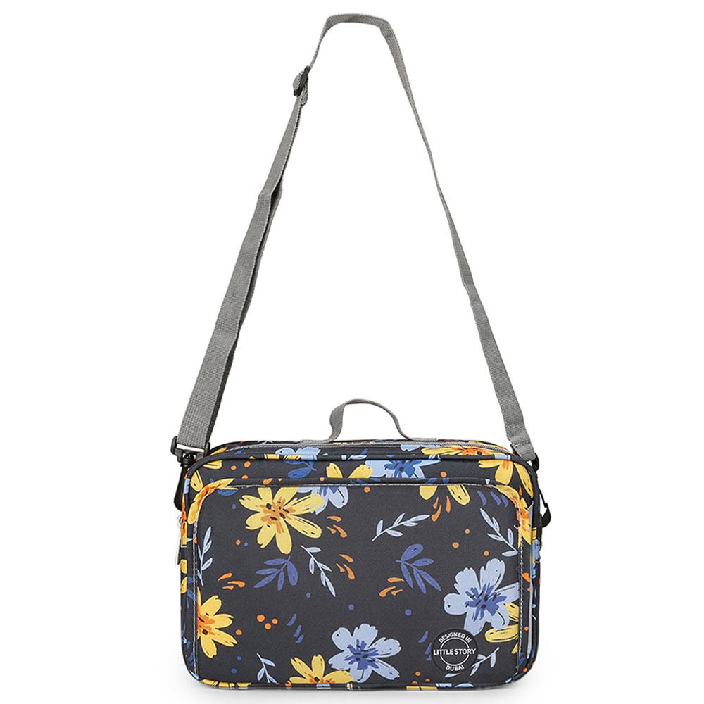 Little Story - Baby Diaper Changing Clutch Kit - Floret Grey