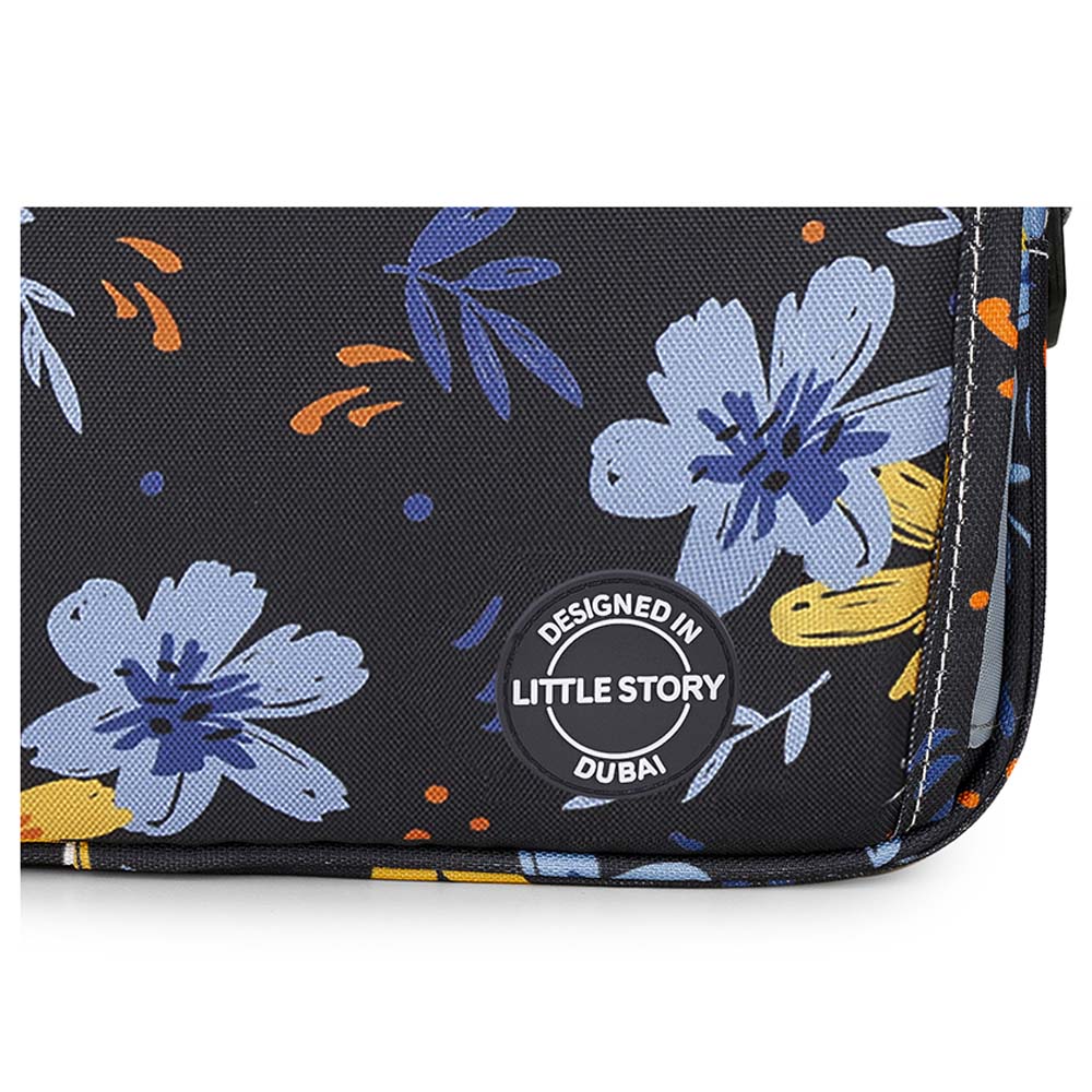 Little Story - Baby Diaper Changing Clutch Kit - Floret Grey