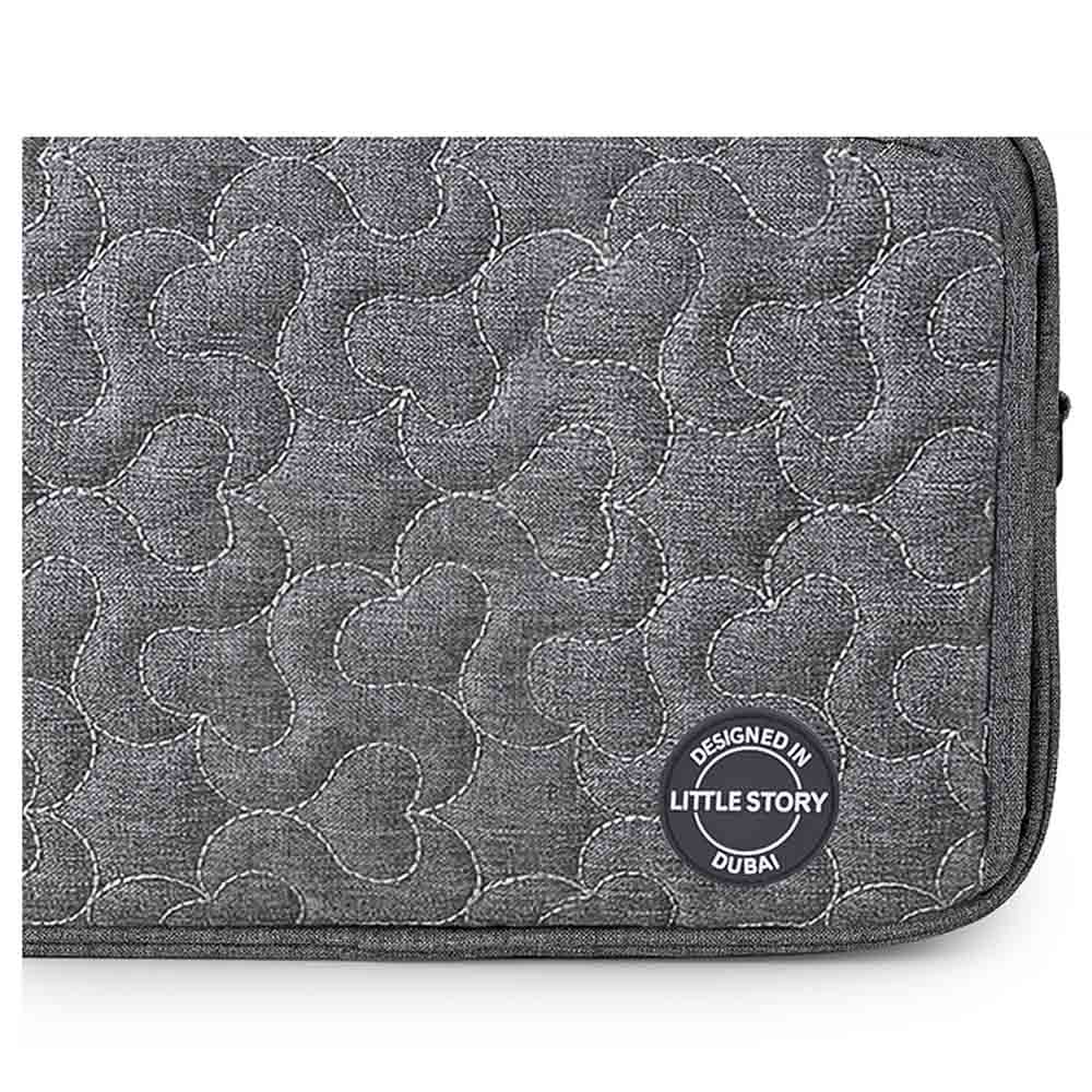 Little Story - Baby Diaper Changing Clutch Kit - Quilted Grey