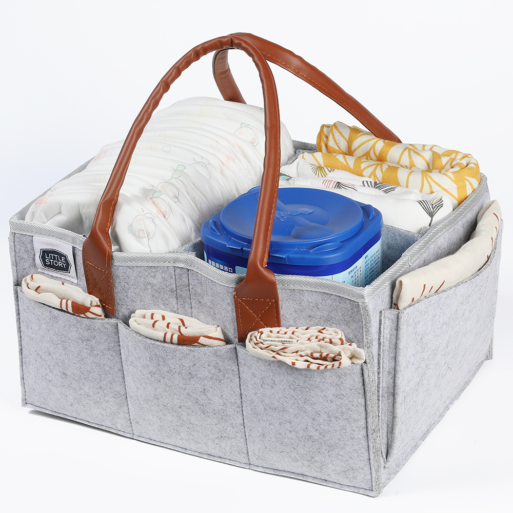 Little Story - Diaper Caddy + Travel Pouch Medium - Grey