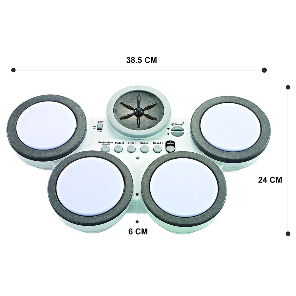 Little Story - Kids Electronic Drum Set - Grey