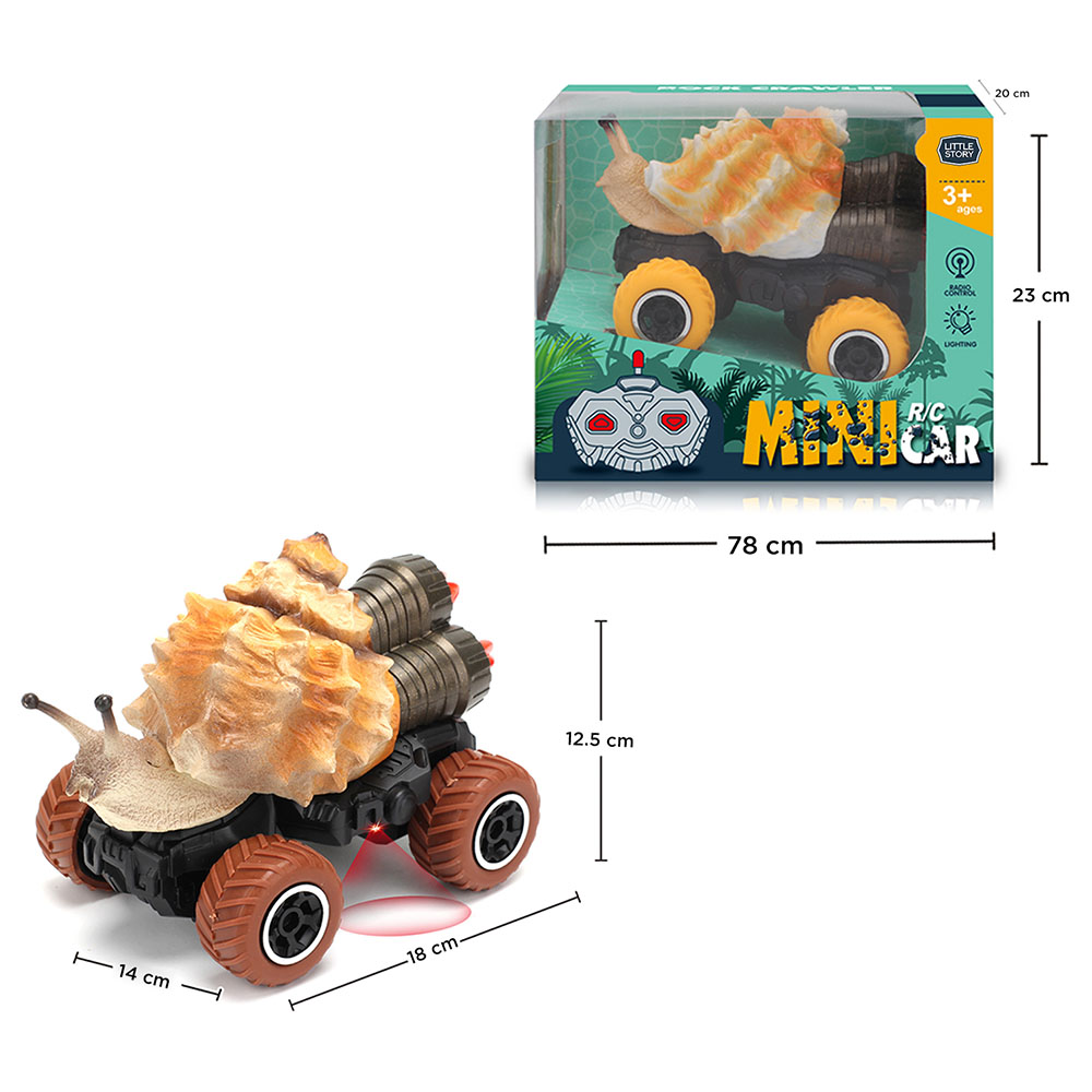 Little Story - 2 Channel Snail Car with Remote Control - Brown