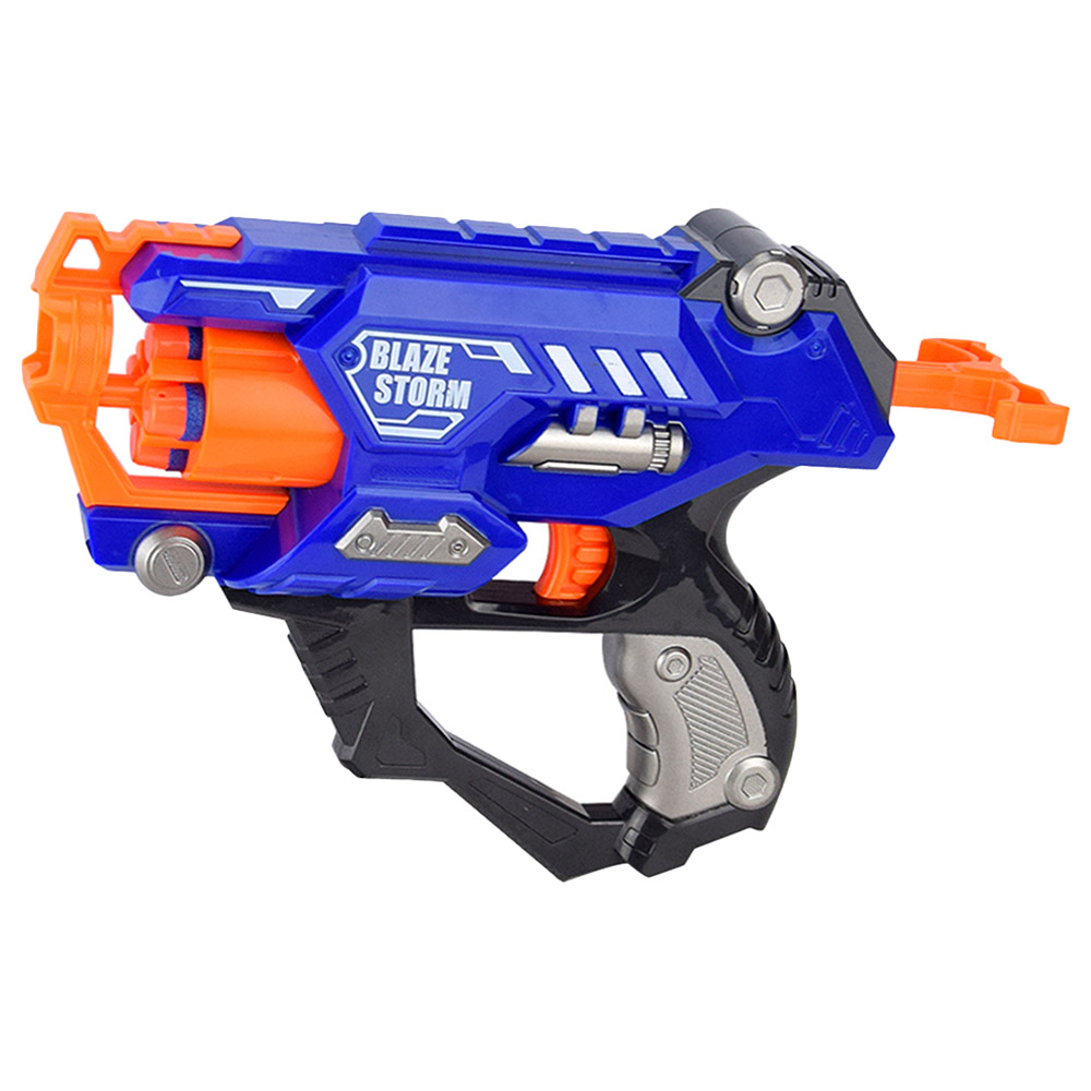Little Story - Kids Manual Bullet Gun with Soft Bullets - 10Pcs - Blue