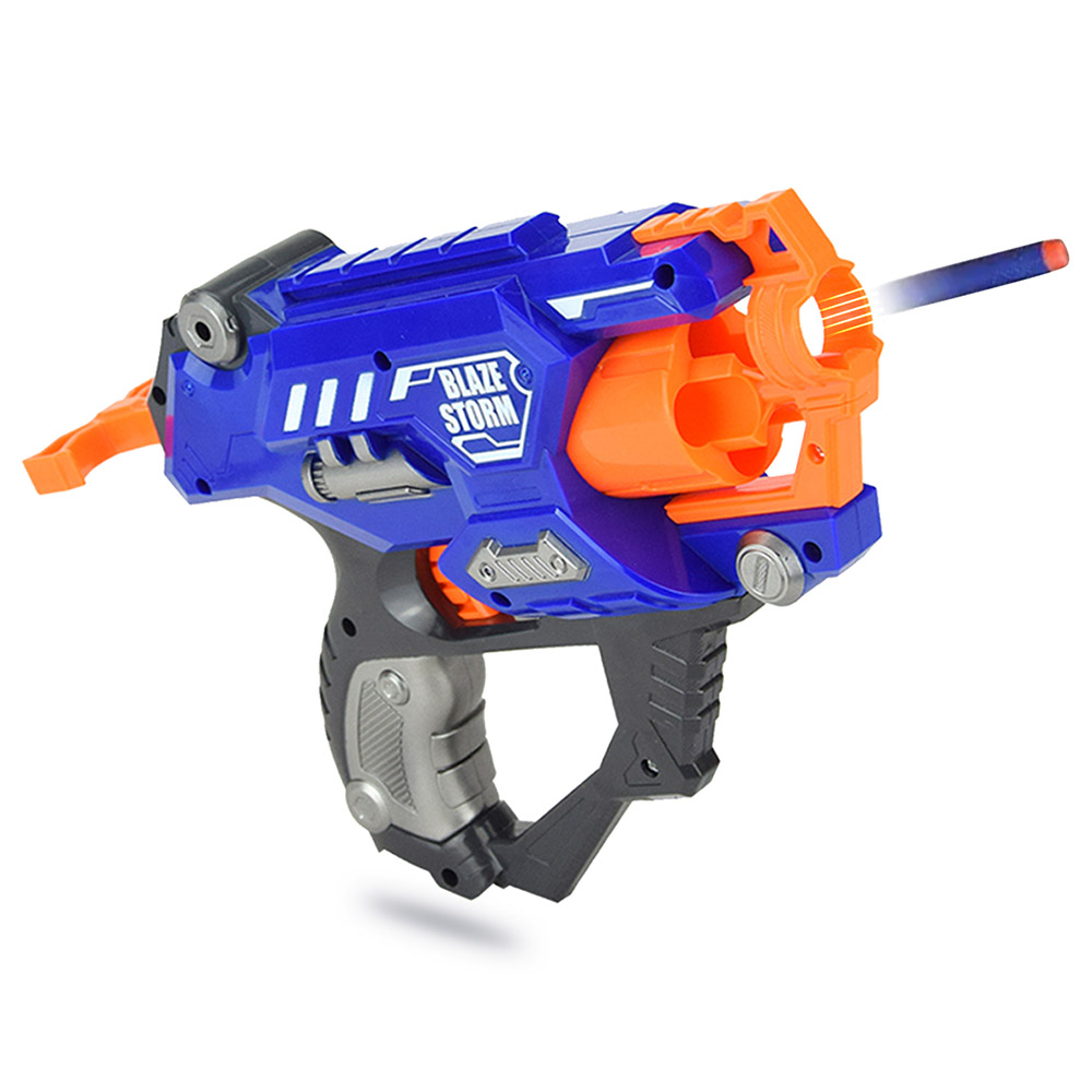 Little Story - Kids Manual Bullet Gun with Soft Bullets - 10Pcs - Blue