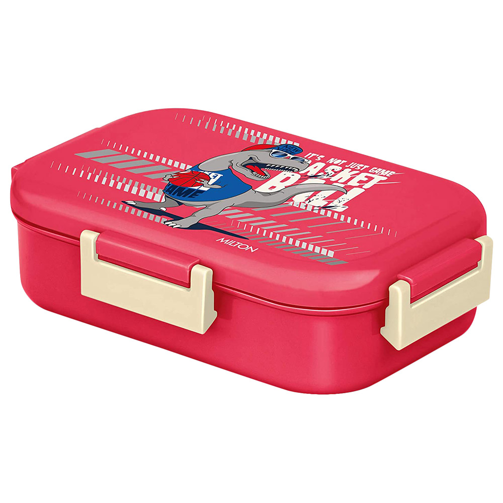 Milton - Flatmate Inner Stainless Steel Lunch Box with Container - 700ml - Dino Red