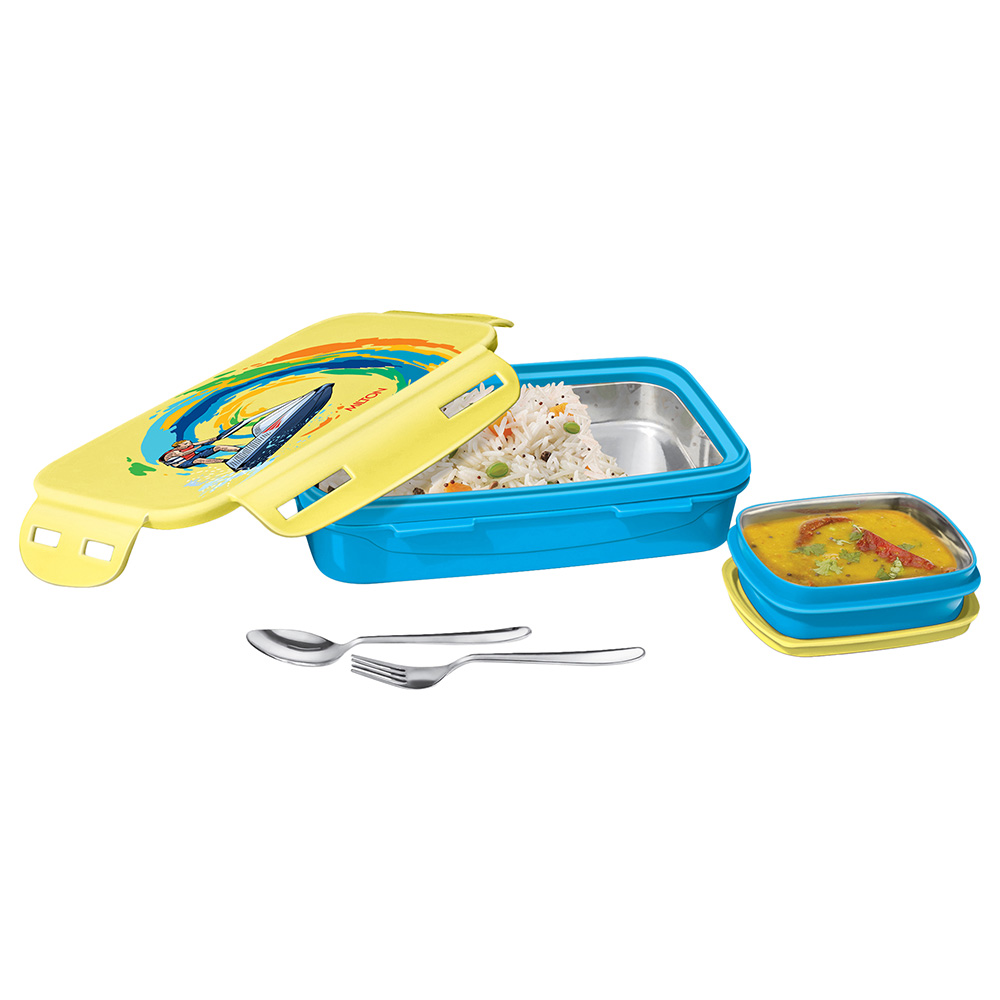 Milton - Steely Deluxe Lunch Box with Container - 400ml - Blue