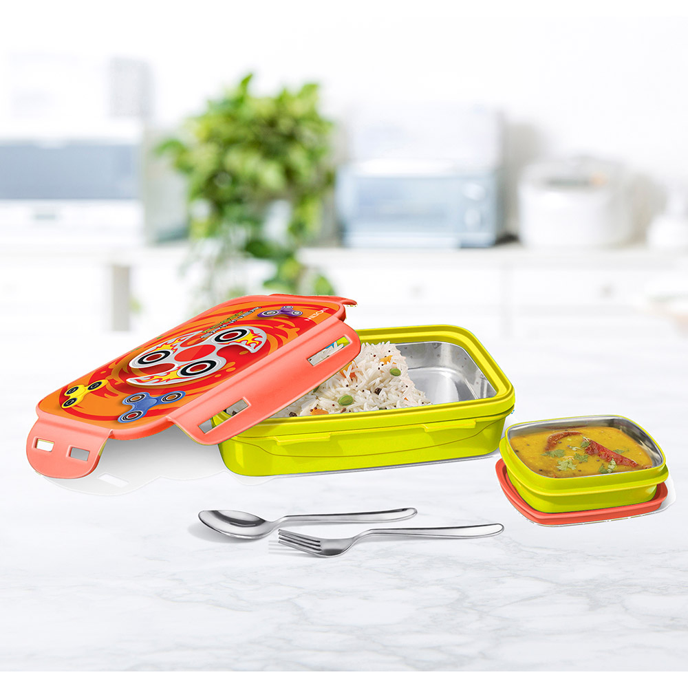 Milton - Steely Deluxe Lunch Box with Container - 400ml - Green