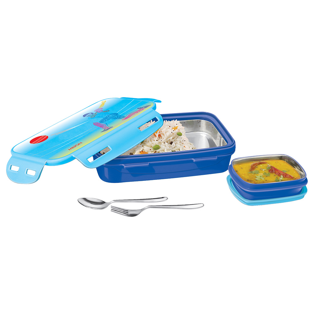 Milton - Steely Lunch Box with Container - 500ml - Dark Blue
