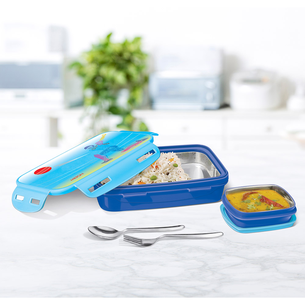 Milton - Steely Lunch Box with Container - 500ml - Dark Blue