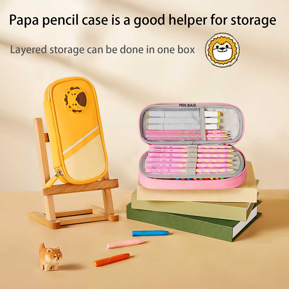 Nohoo - Pencil Case - Lion Yellow - 12.5-Inch