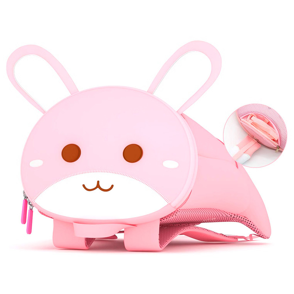 Nohoo - Pre School 3D Bag - Medium - Rabbit Pink - 10-Inch/25.5cm