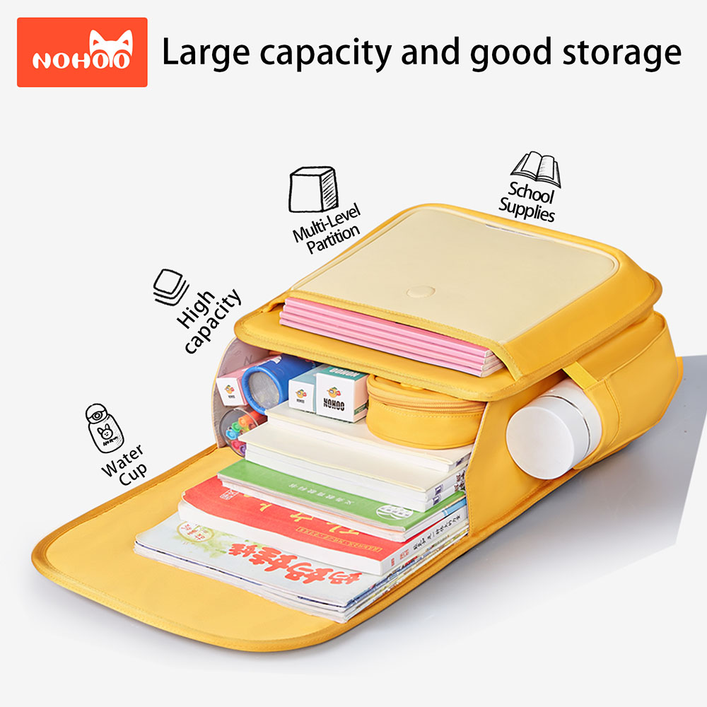 Nohoo - Spine Protection School Backpack - Lion Yellow - 11-Inch/28cm