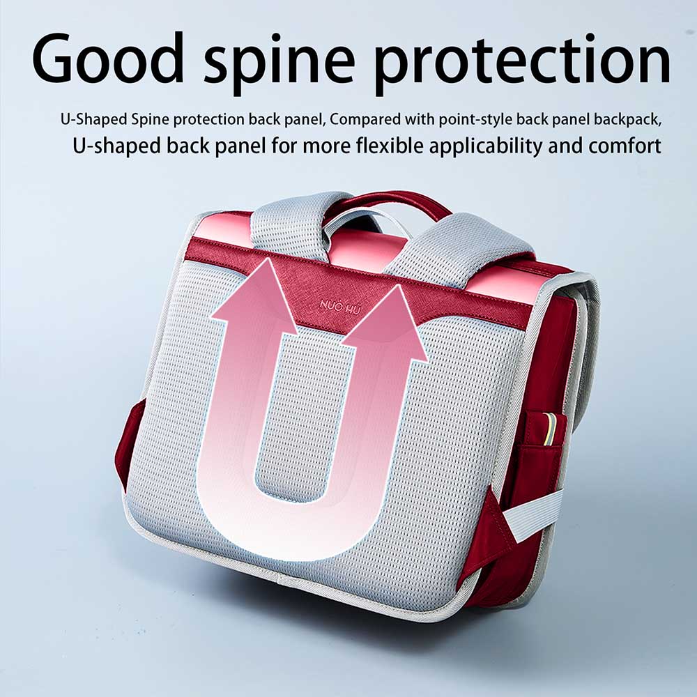 Nohoo - Spine Protection School Backpack - Baby Red - 11-Inch/28cm