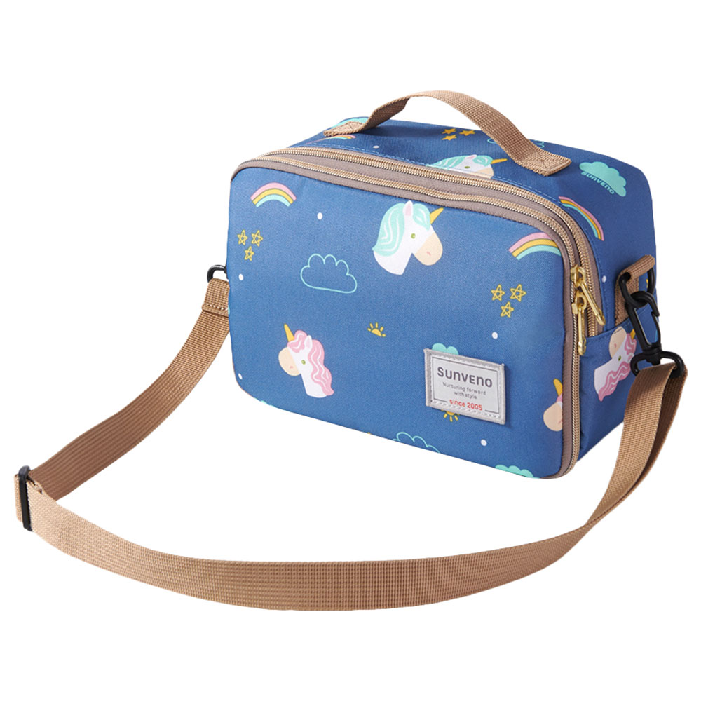 Sunveno - Diaper Changing Clutch with Mat - Unicorn Blue