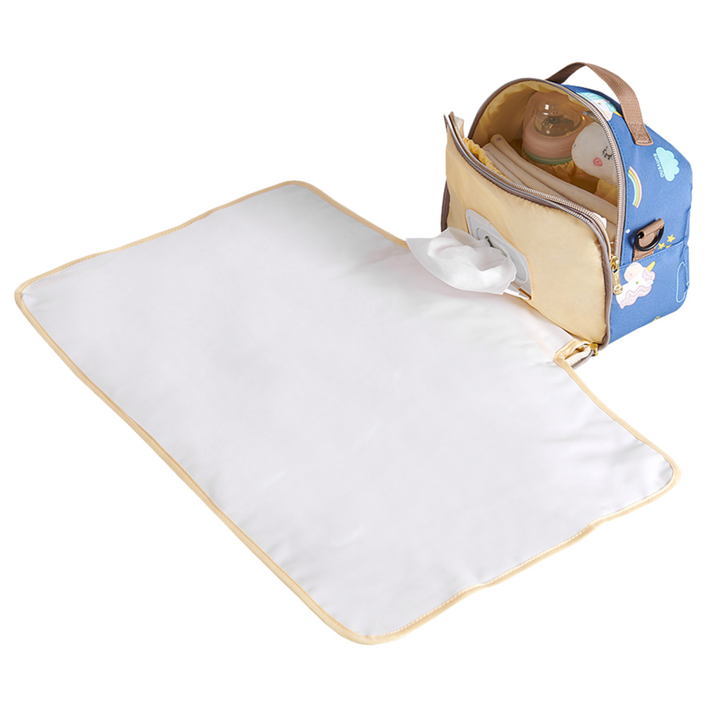 Sunveno - Diaper Changing Clutch with Mat - Unicorn Blue