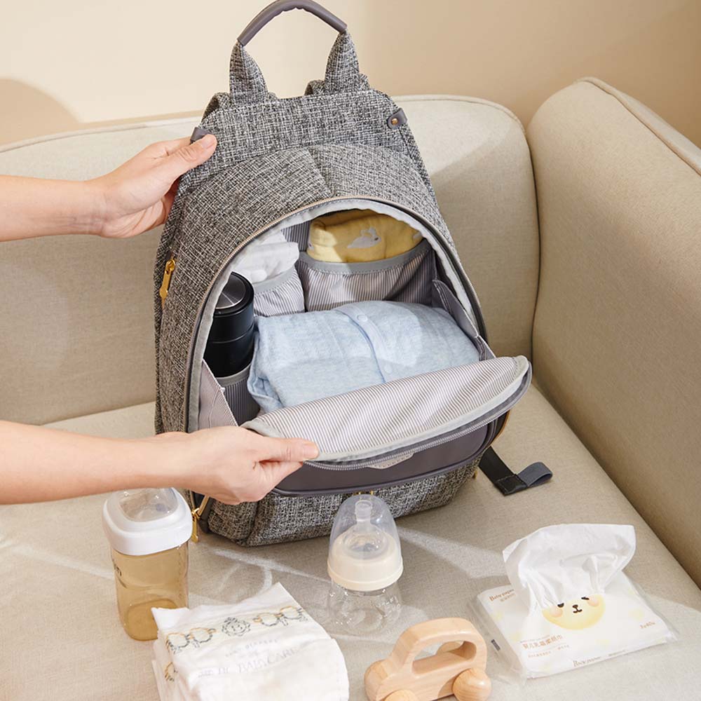 Sunveno - Fashion Compact Diaper Backpack - Grey