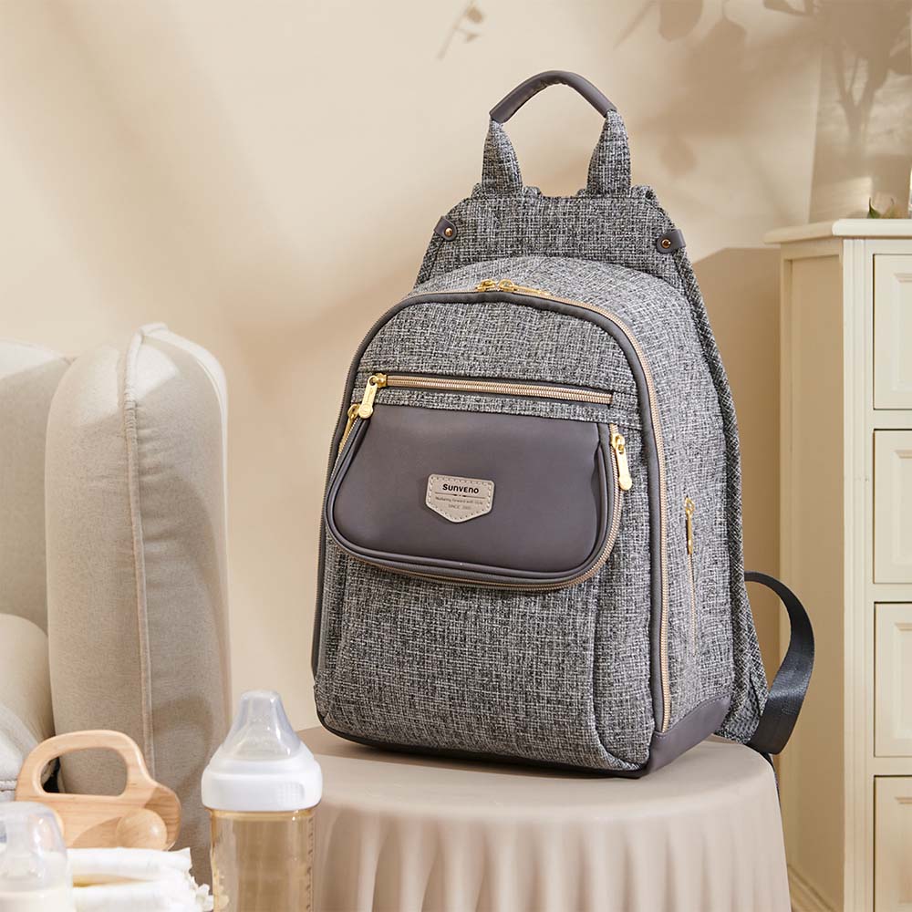 Sunveno - Fashion Compact Diaper Backpack - Grey