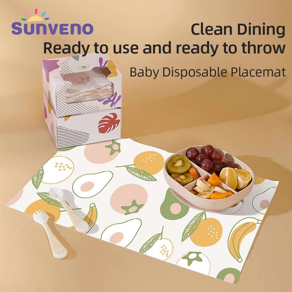 Sunveno Baby Feeding Disposable Travel Multipurpose Placemats 20pcs