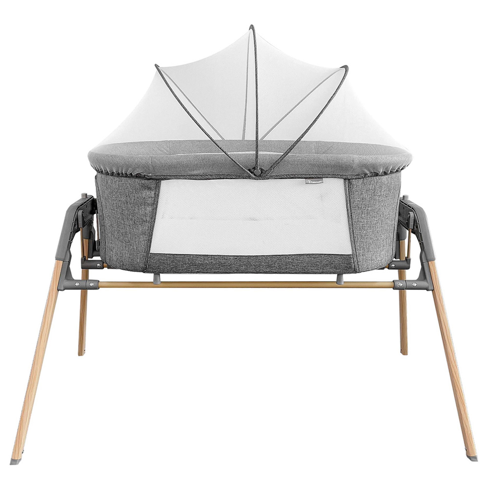 Teknum 3-in-1 Baby Rocker Bassinet With Mosquito Net - Grey