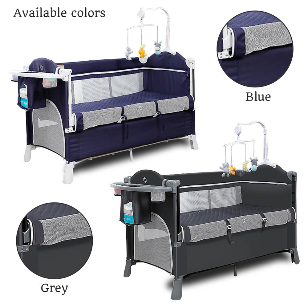 Teknum - 4-in-1 Baby Co-Sleeper Bassinet & Playpen - Navy