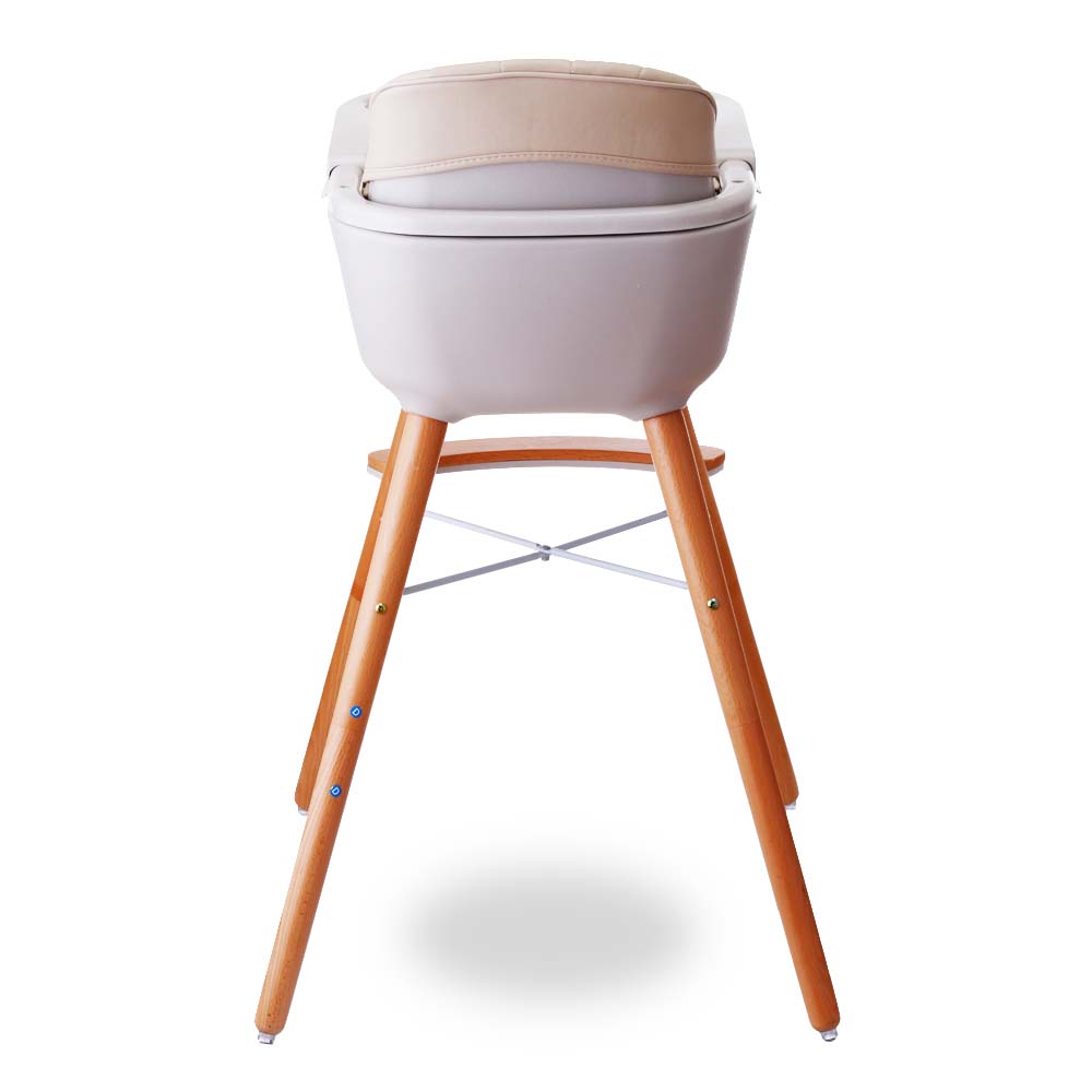Teknum Premium Dual Height Wooden High Chair - Ivory