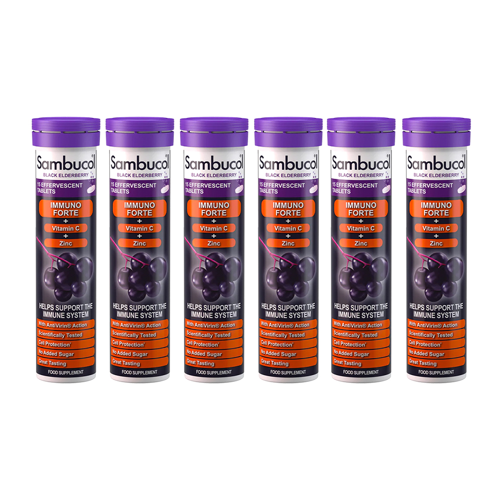 Sambucol - Immuno Forte Effervescent 15 Tabs - Pack Of 6