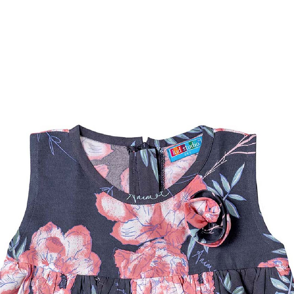 Kid Studio - Floral Tank Top - Navy