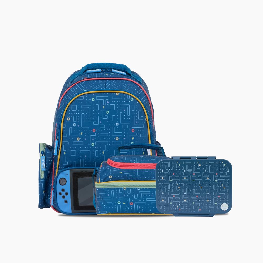 Little IA - School Essentials Backpack With Insulated Lunch Bag And Tritan Lunch Box - Gamer