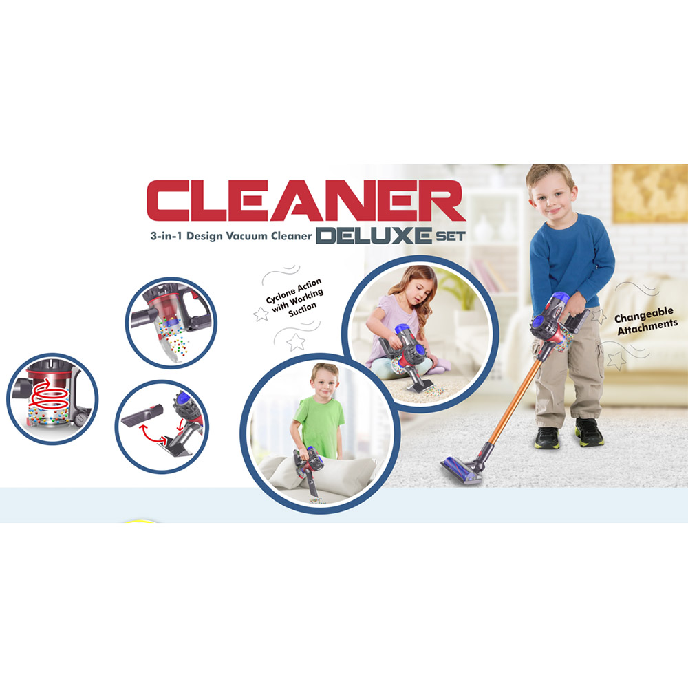 Little Learners - 3-In-1 Electric Toy Vacuum Cleaner With Sound