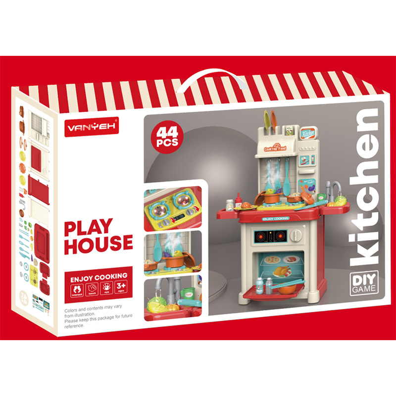 Little Learners - Mist Spray Kitchen Set with Light 44Pcs