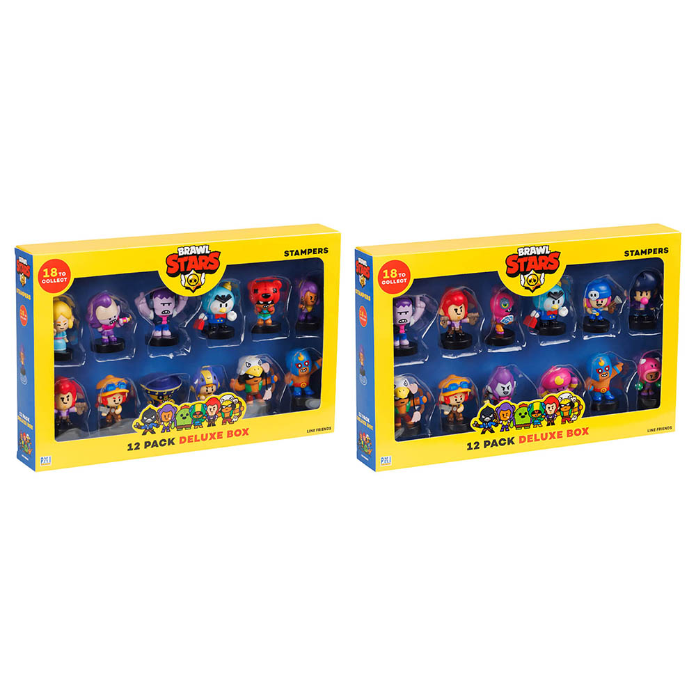 Brawls Star - Stampers Deluxe Box - 12 قطعة - قد يختلف الطراز
