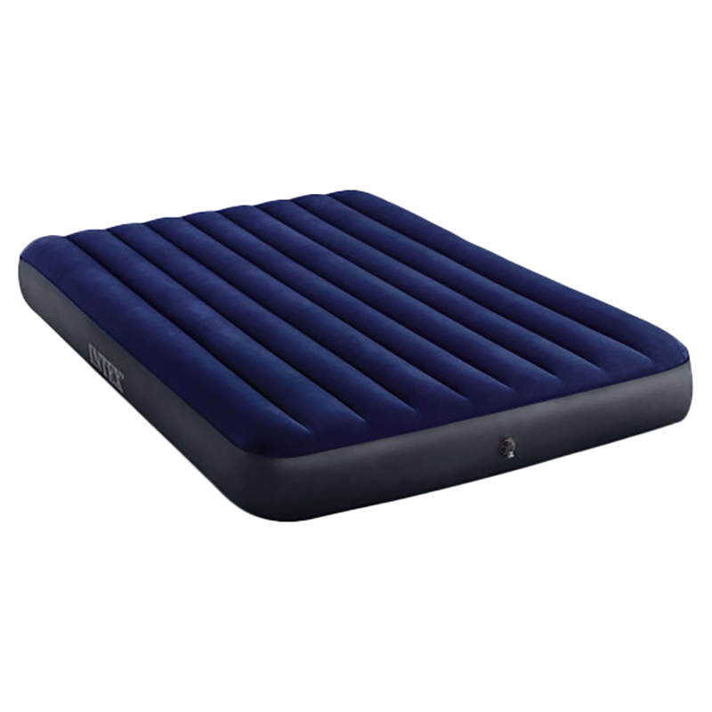 Intex - Queen Dura-Beam Series Classic Downy Airbed - Blue
