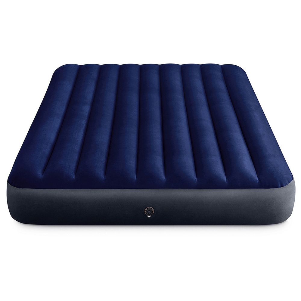 Intex - Queen Dura-Beam Classic Downy Airbed with Hand Pump