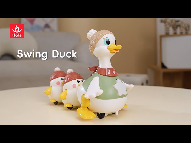 Hola Waddling Duck Family Interactive Tummy Time Toy