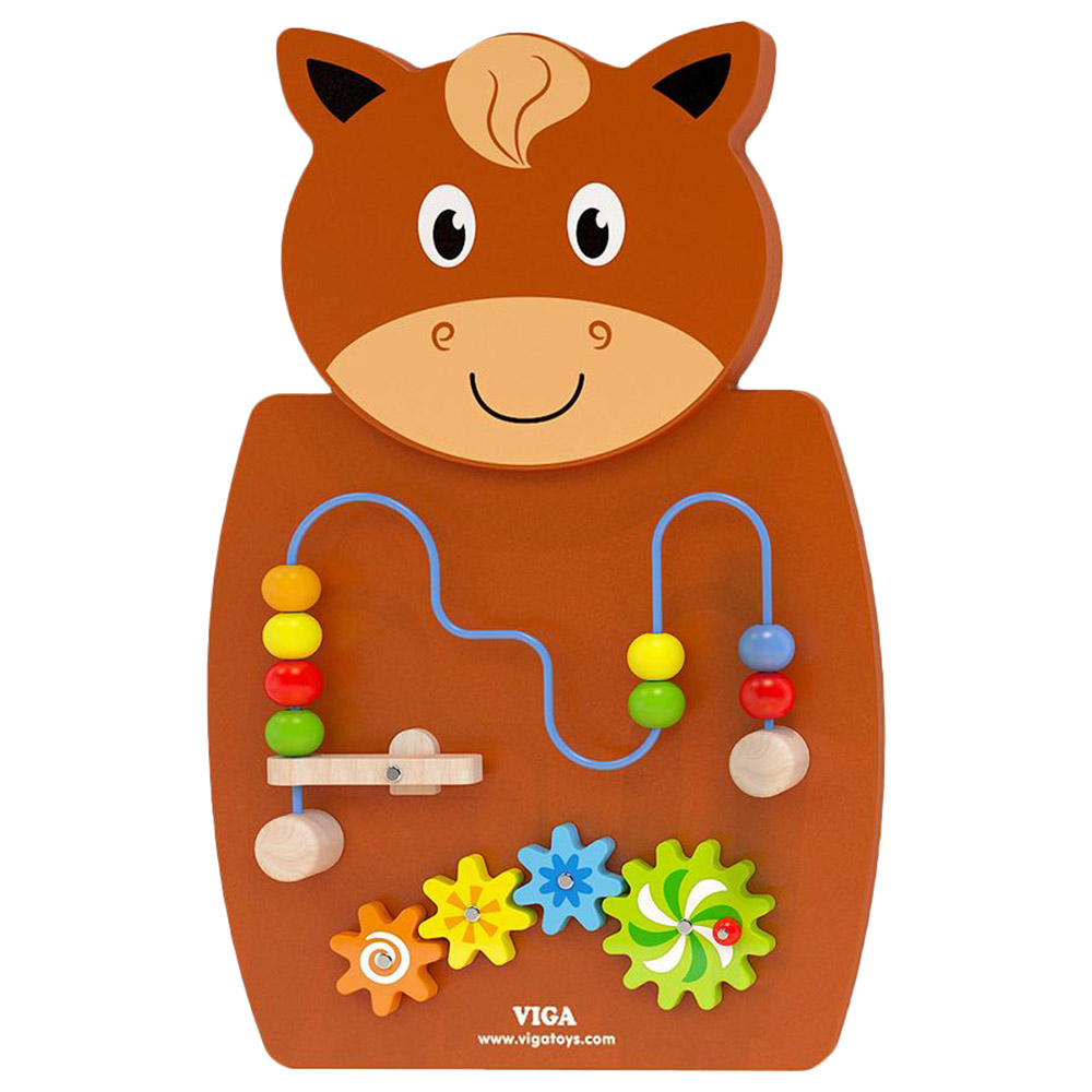 Viga - Animal Wall Toy Panels - Horse Wire Beads