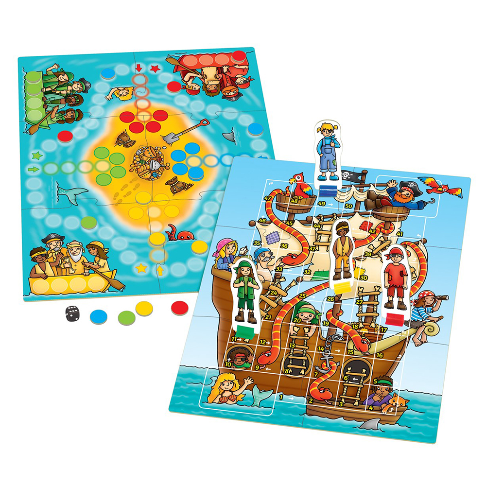 Orchard Toys - Pirate Snakes & Ladders Ludo Board Game