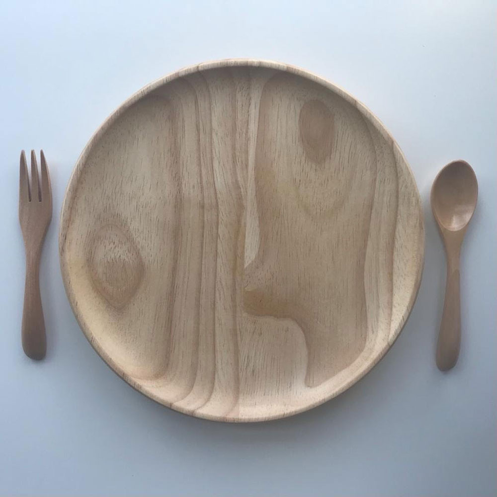 Dove and Dovelet Eco Wood Toddler Feeding Set