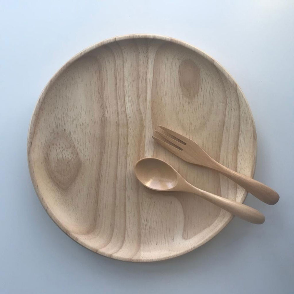 Dove and Dovelet Eco Wood Toddler Feeding Set