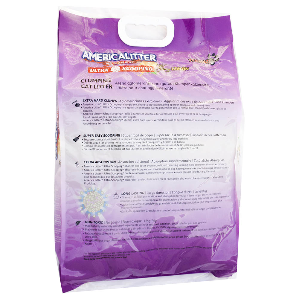 America Litter - Cat Litter Ultrascooping - Lemon - 10L