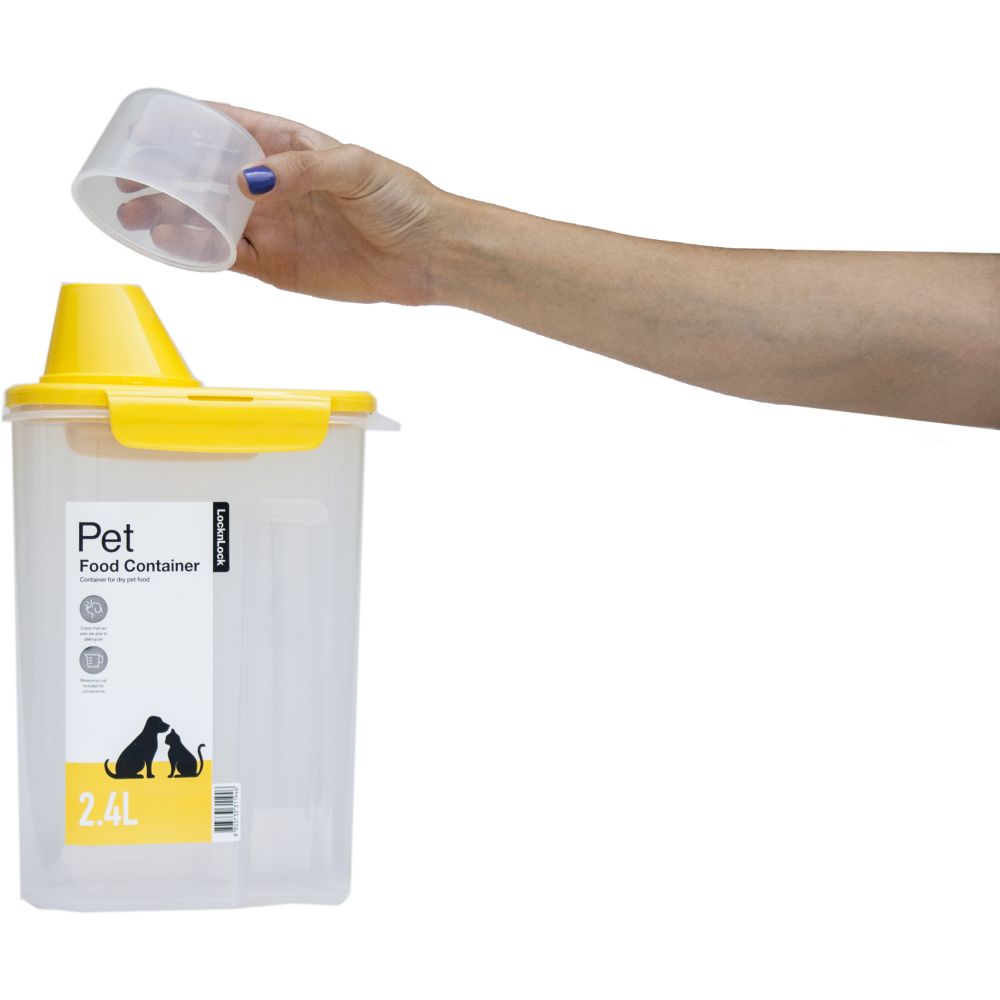 Lock&Lock - Dry Pet Food Container with Measuring Cup - 2.4L